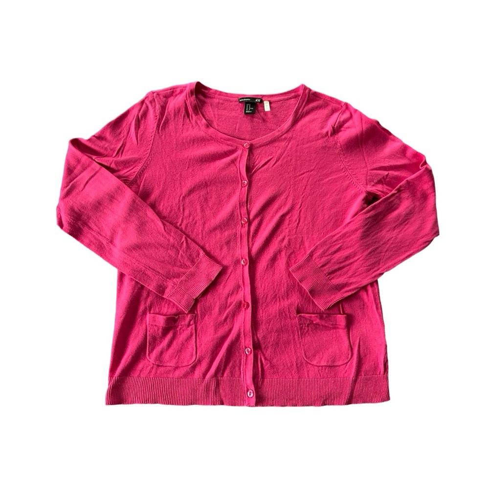 H& M Pink Button-Up Cardigan